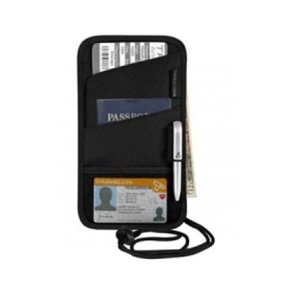 Travelon Passport ID & Boarding Pass Holder bag, wallet purse back - Picture 6 of 12